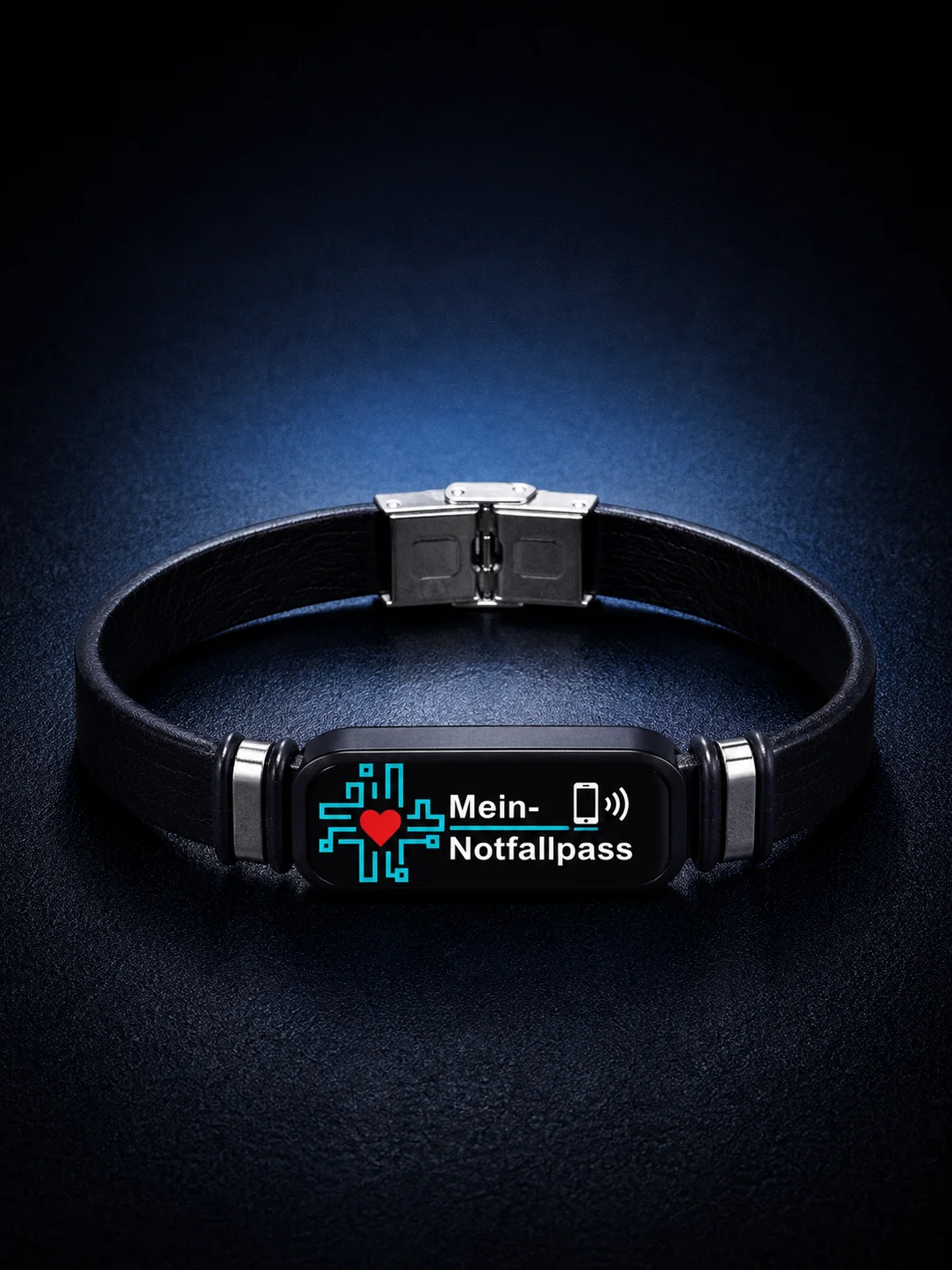 Notfallpass-Produkt mit QR- und NFC-Kennzeichnung